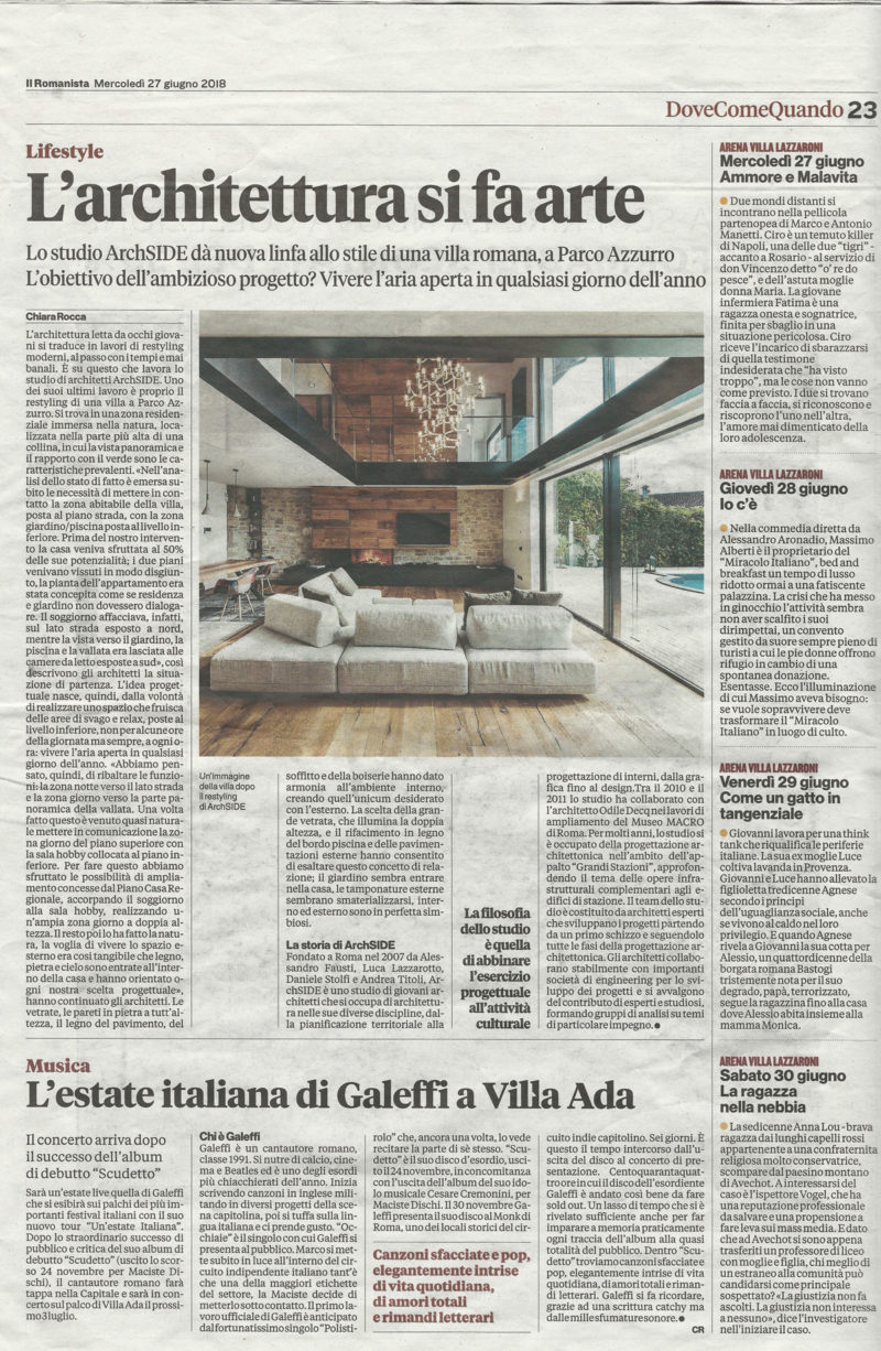 “L’architettura si fa arte”